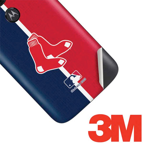 MLB Boston Red Sox Split Moto E5 Play Skin